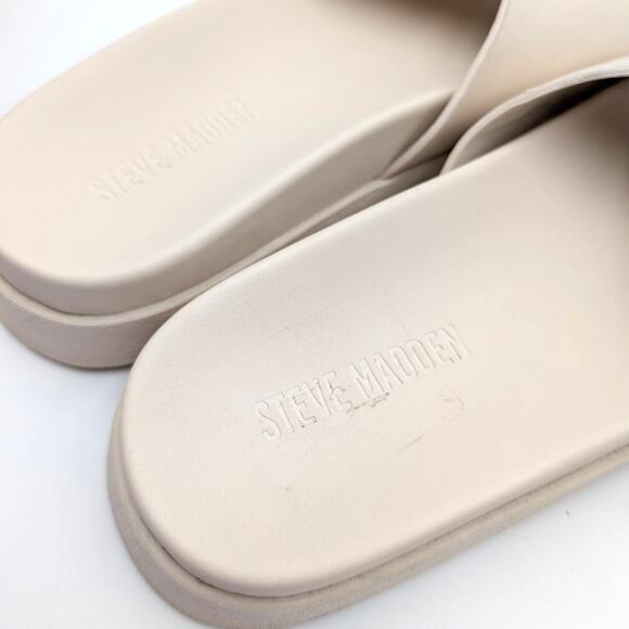Steve Madden Mandie Slide Sandals Women's Bone Leather Size US8 EU38.5 - Picture 6 of 12